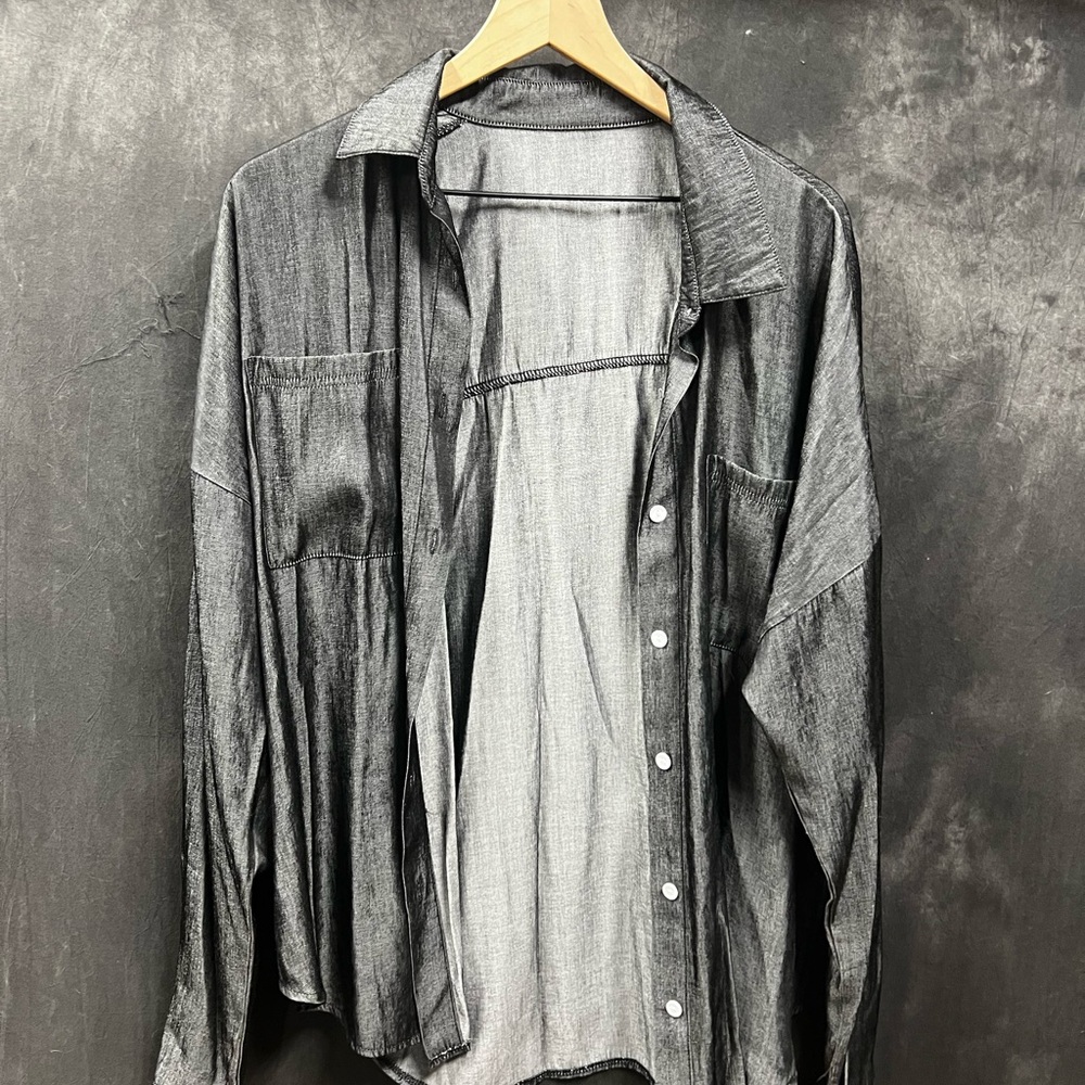 Charcoal Button-Up Shirt
